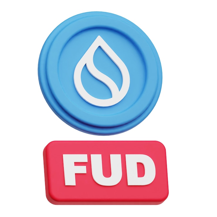 PSD sui token criptográfico icono 3d aislado en el fondo blanco