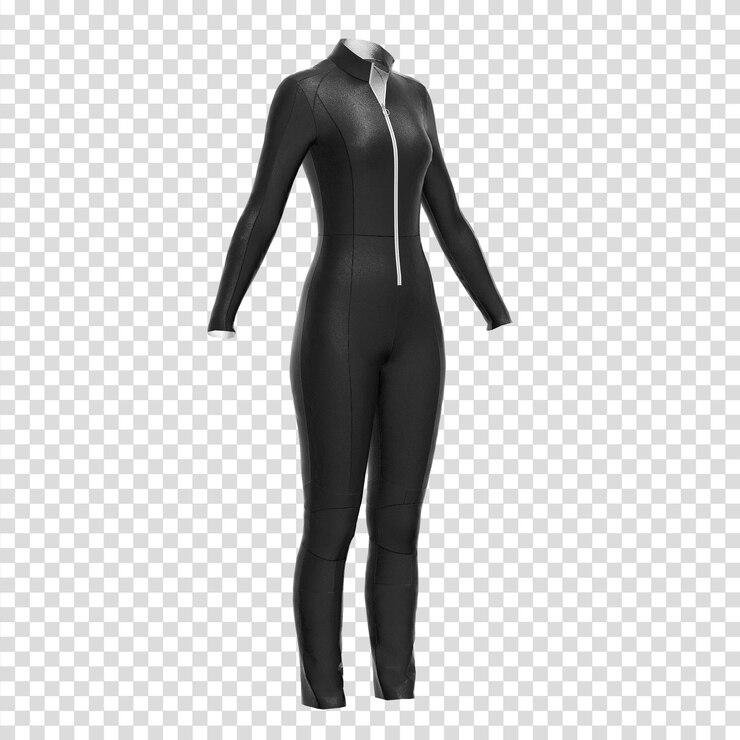PSD suit de mujer negro elegante 3d maqueta fondo transparente negro
