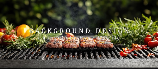 Sukkulente Fleischbrötchen grillen auf einem Gusseisen-Grill