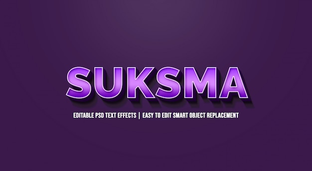 Suksmain Modern Purple Text Effects 