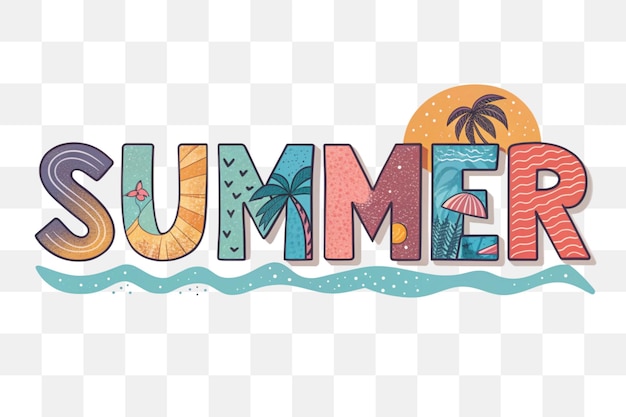 Summer Colorful Text Effect with Floral and Nature Elements Vibrant Seasonal Design