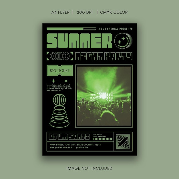 Summer Night Party Flyer (Flyer für Sommerfeiern)