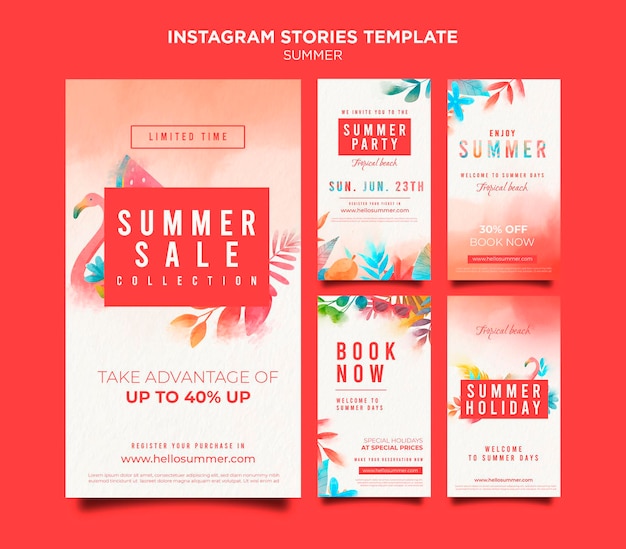 Summer Sale Instagram Geschichten Vorlage