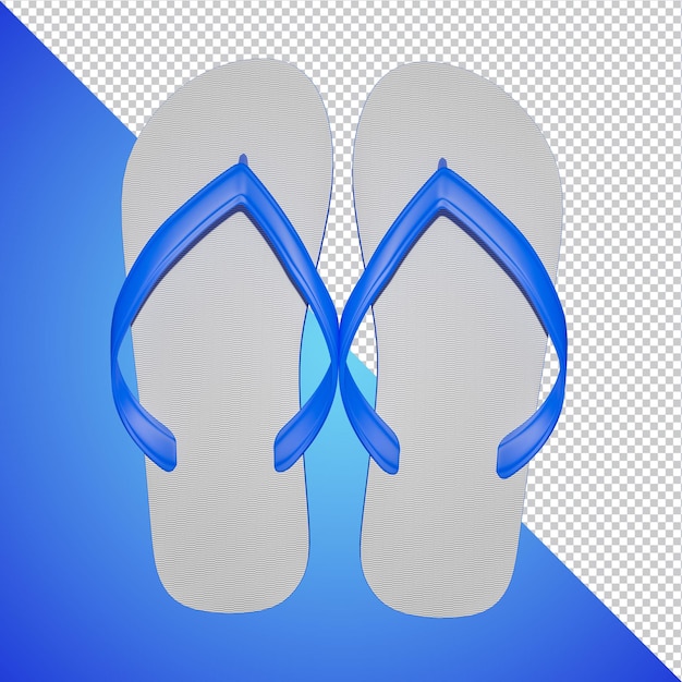 Summer Slipper 3D Rendering isoliert