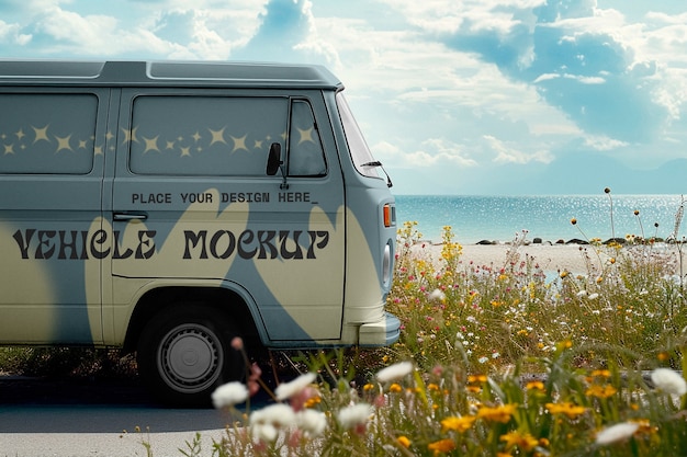 PSD summer traveling vehicle  mockup