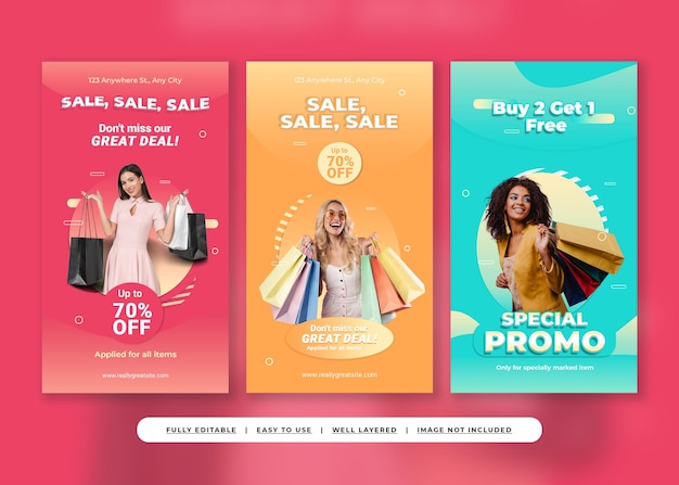 Summer Vibe Colorful Gradient Fashion Sale Instagram Story