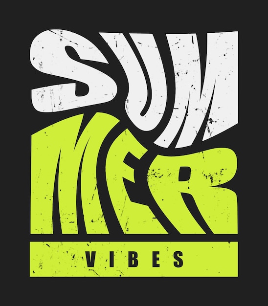 Summer Vibes Typography Poster