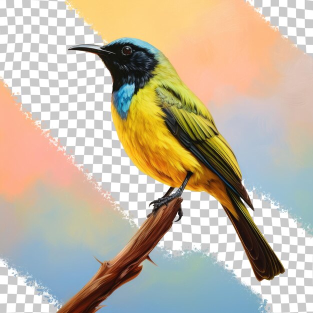 Sunbird Avec Dos De Couleur Olive