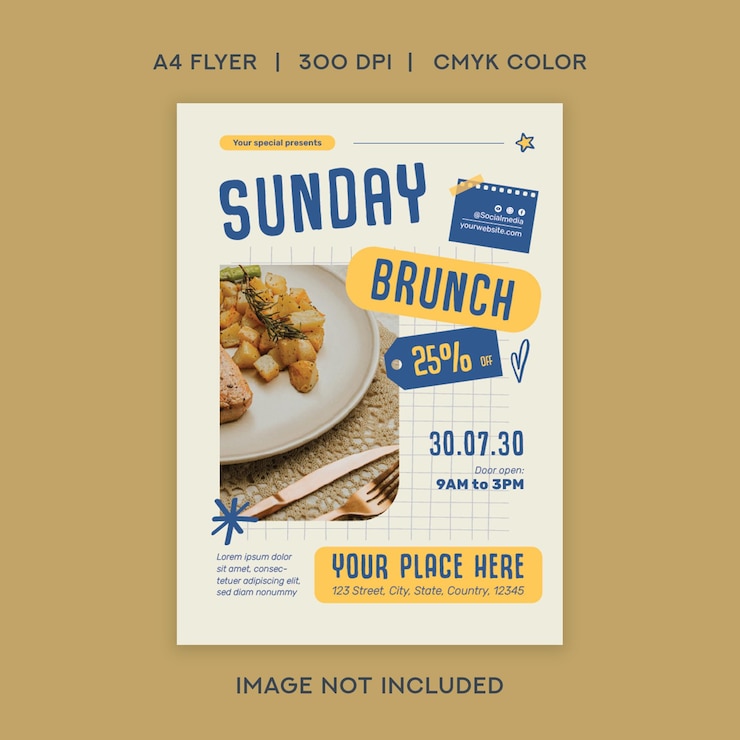 PSD sunday brunch flyer