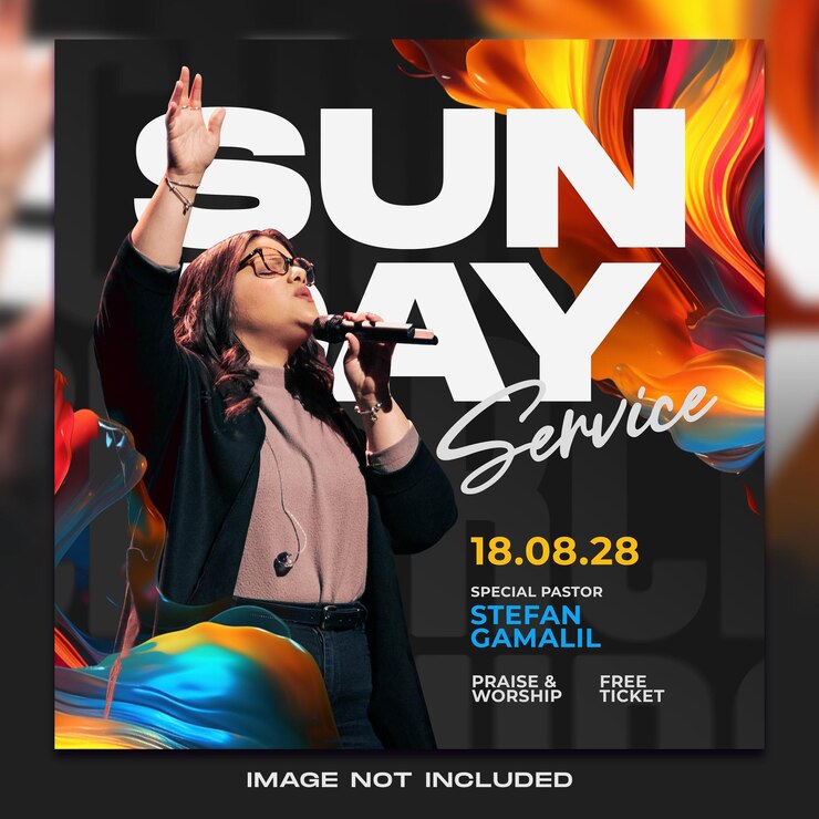 PSD sunday service church conference media template