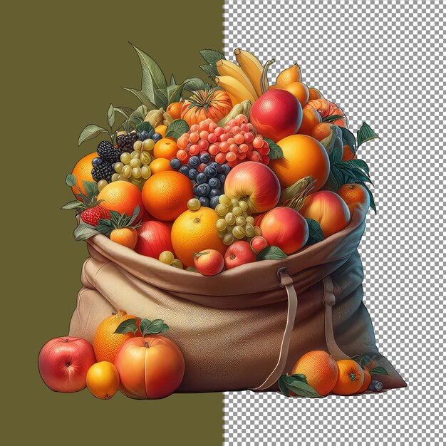 PSD sunkissed fruit heap png