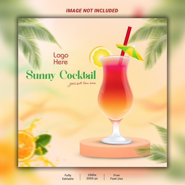 Sunny Cocktail - Erfrischendes Sommergetränk