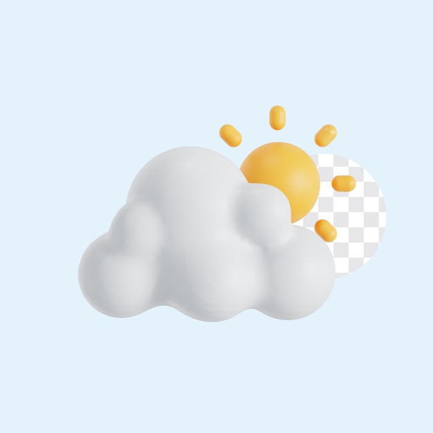 sunny weather 3D illustration