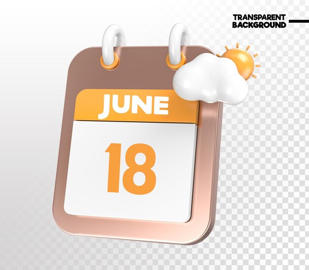 PSD sunny windy heavy rain june icon 3d em ouro