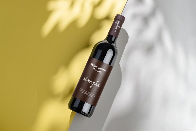 PSD sunny_wine_bottle_mockup (en anglais)