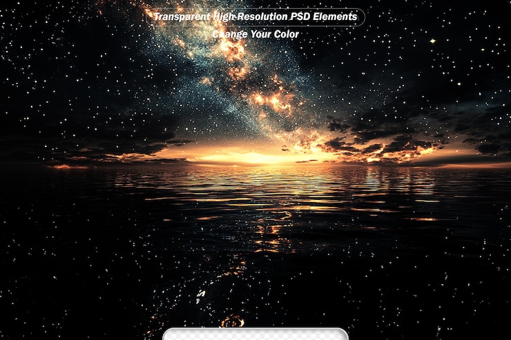 PSD sunrise and sea of clouds