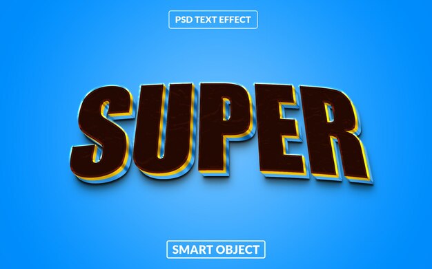 SUPER 3D-bearbeitbare PSD-Text-Effekt