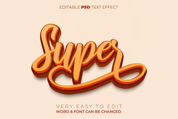 PSD super 3d-texteffekt