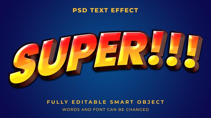 PSD super bearbeitbarer texteffekt