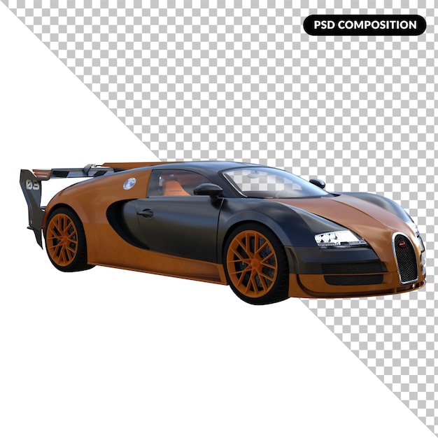 PSD super carro isolado 3d