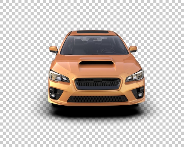 El súper coche aislado en el fondo ilustración de renderización 3D