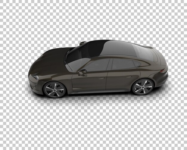 El súper coche aislado en el fondo ilustración de renderización 3D