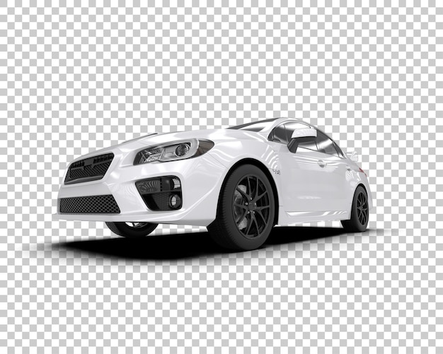 El súper coche aislado en el fondo ilustración de renderización 3D
