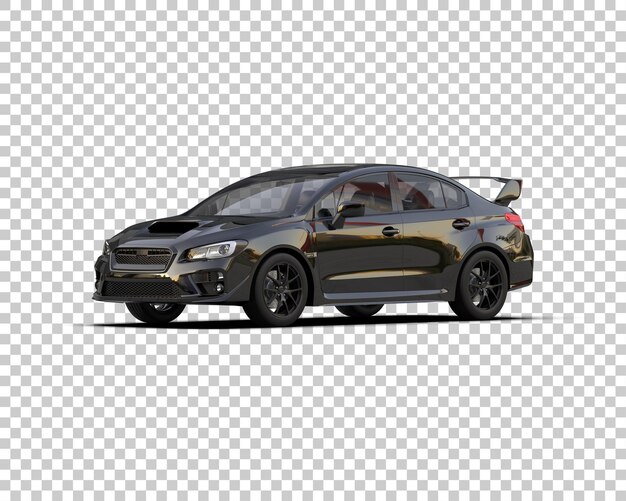 El súper coche aislado en el fondo ilustración de renderización 3D