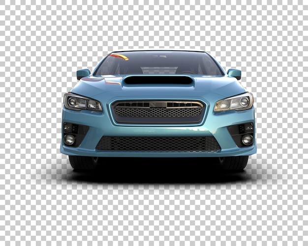 El súper coche aislado en el fondo ilustración de renderización 3D