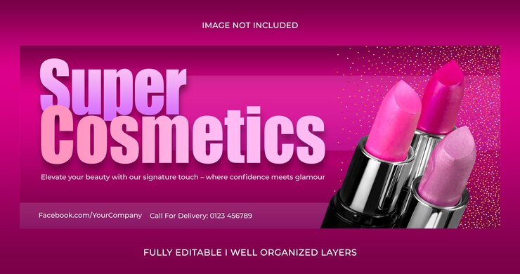 Super cosmetici social media copertina Facebook