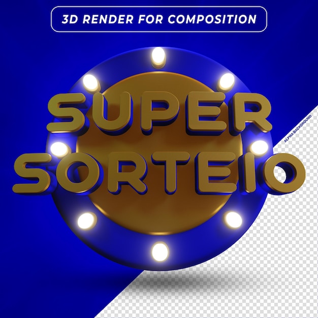 PSD super desenho de selo 3d