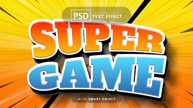 Super game text effect editable
