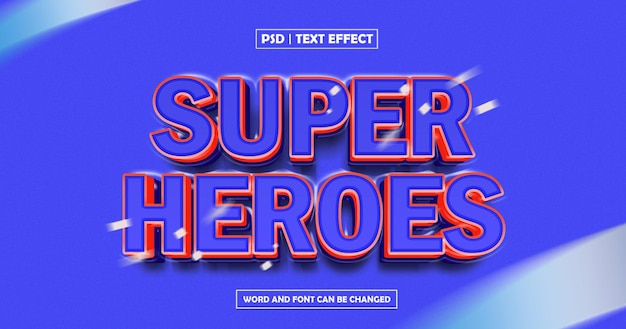 Super Heroes text effect