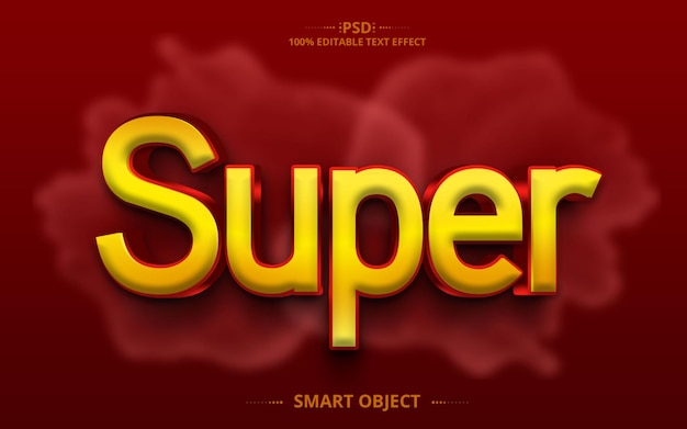 Super Luxus Best Red Text Effect Design PSD-Datei