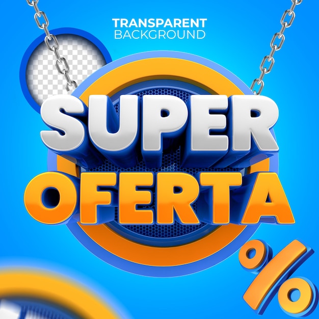 PSD super oferta campanha 3d brasil