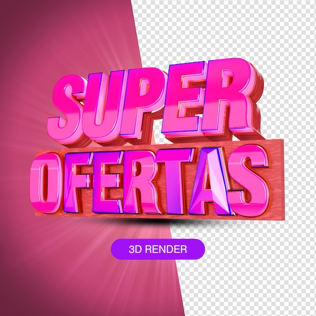 PSD super oferta em português brasil rosa