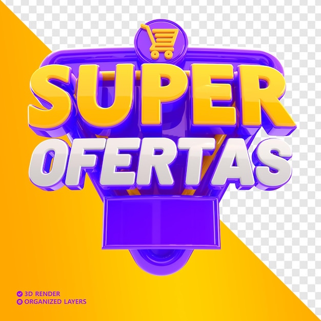 Super Ofertas Selo 3D en portugués para minoristas