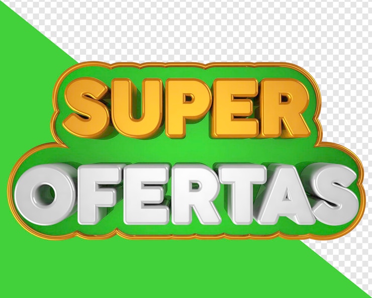 PSD las super offeres 3d stamp