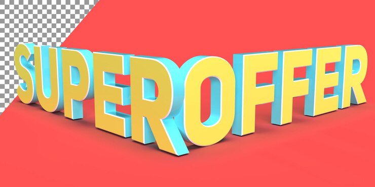 PSD super offerta 3d rendering cashback offerta etichetta vendita sconto adesivi 3d design