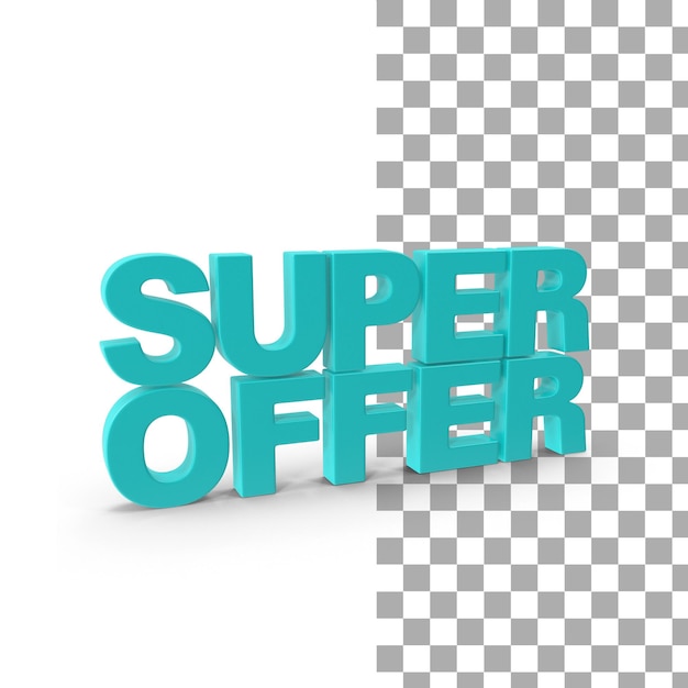 PSD super offre rendu 3d premium psd