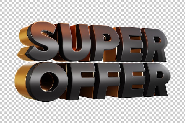 PSD super offre de rendu de texte 3d