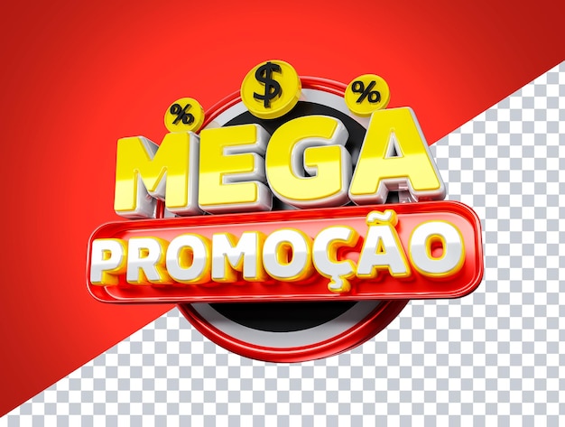 Super promoção de crachá 3D para design promocional