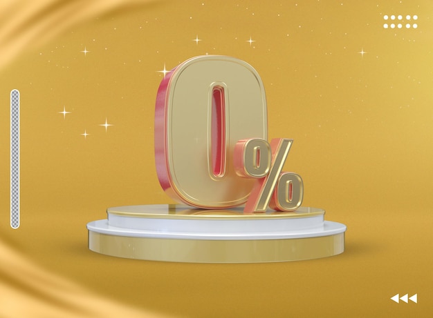 Super Sale 0% avec podium en or