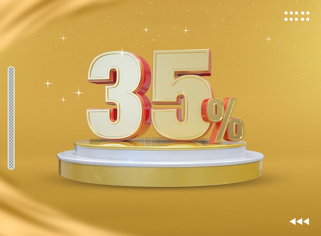 Super sale 35 prozent mit podest gold