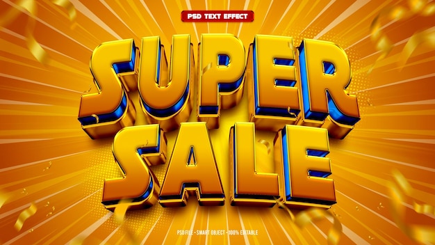 Super Sale 3D bearbeitbarer Texteffekt