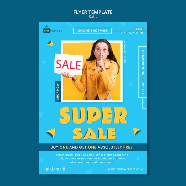 PSD super sale flyer vorlage