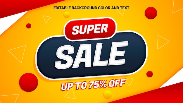 Super sale rabatt banner vorlage promotion