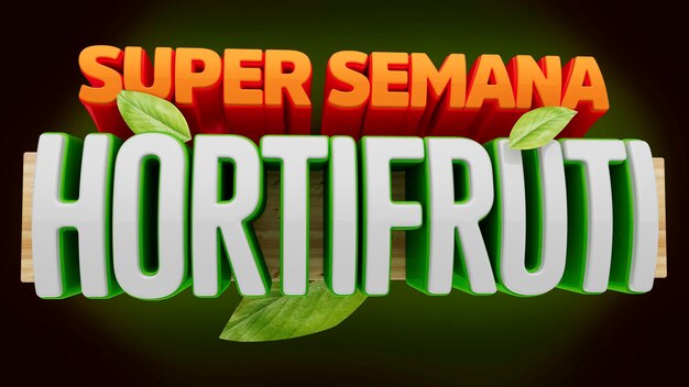 "super semana hortifruti" insignia de 3d