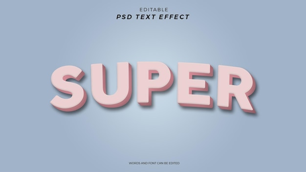 PSD super text-effekt editierbares design