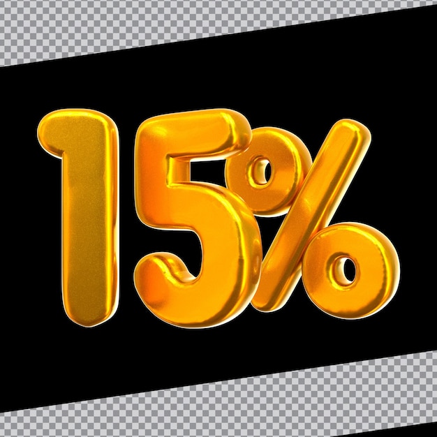 Super vendita con il 15 percento di numero 3d in oro